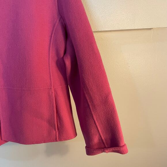 Eileen Fisher Wool & Cashmere Pink Thick Open Blazer Cardigan Women's Medium EUC - Picture 5 of 15